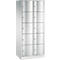 Armoire à casiers Resisto de C+P, 2 compartiments, 10 casiers, L 772 x P 540 x H 1950 mm, gris clair/vert clown