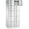 Armoire à casiers Resisto de C+P, 2 compartiments, 10 casiers, L 772 x P 540 x H 1950 mm, gris clair/vert clown