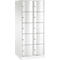 Armoire à casiers Resisto de C+P, 2 compartiments, 10 casiers, L 772 x P 640 x H 1950 mm, blanc trafic