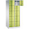 Armoire à casiers Resisto de C+P, 2 compartiments, 10 casiers, L 772 x P 640 x H 1950 mm, gris clair