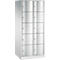Armoire à casiers Resisto de C+P, 2 compartiments, 10 casiers, L 772 x P 640 x H 1950 mm, gris clair/rouge rubis
