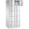Armoire à casiers Resisto de C+P, 2 compartiments, 10 casiers, L 772 x P 640 x H 1950 mm, gris clair/rouge rubis