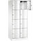 Armoire à casiers Resisto de C+P, 2 compartiments, 8 casiers, L 772 x P 540 x H 1950 mm, blanc trafic