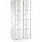 Armoire à casiers Resisto de C+P, 2 compartiments, 8 casiers, L 772 x P 640 x H 1950 mm, blanc trafic