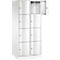 Armoire à casiers Resisto de C+P, 2 compartiments, 8 casiers, L 772 x P 640 x H 1950 mm, blanc trafic