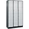 Armoire à casiers Resisto de C+P, 3 compartiments, 12 casiers, L 1148 x P 540 x H 1950 mm, gris anthracite/gris clair