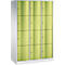 Armoire à casiers Resisto de C+P, 3 compartiments, 12 casiers, L 1148 x P 540 x H 1950 mm, gris clair