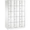 Armoire à casiers Resisto de C+P, 3 compartiments, 15 casiers, L 1148 x P 640 x H 1950 mm, blanc trafic