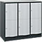 Armoire à casiers Resisto de C+P, 3 compartiments, 6 casiers, L 1148 x P 540 x H 1077 mm, gris anthracite/gris clair