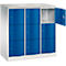 Armoire à casiers Resisto de C+P, 3 compartiments, 9 casiers, L 1148 x P 540 x H 1255 mm, gris clair/bleu clair