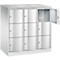 Armoire à casiers Resisto de C+P, 3 compartiments, 9 casiers, L 1148 x P 640 x H 1255 mm, gris clair