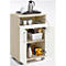 Armoire à catering mobile avec portes battantes, l. 650 x P 500 x H 1000 mm, chêne/blanc