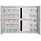 Armoire à clés, double porte, l. 730 x P 80 x H 550 mm, pour 100 clés