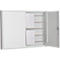 Armoire à clés, double porte, l. 730 x P 80 x H 550 mm, pour 100 clés