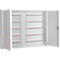 Armoire à clés, double porte, l. 730 x P 80 x H 550 mm, pour 100 clés