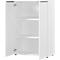 Armoire à dossiers Porto, 2 portes et 2 tablettes, 3 HC, L 810 x P 400 x H 1200 mm, blanc