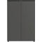 Armoire à dossiers Porto, 2 portes et 2 tablettes, 3 HC, L 810 x P 400 x H 1200 mm, graphite