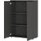 Armoire à dossiers Porto, 2 portes et 2 tablettes, 3 HC, L 810 x P 400 x H 1200 mm, graphite
