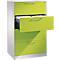 Armoire à dossiers suspendus ASISTO C 3000, 4 tiroirs, 2 rangées, l. 800 mm, blanc/jaune-vert