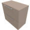Armoire à dossiers suspendus SOLUS PLAY, 2 hauteurs de classeur, l. 800 x P 440 x H 748 mm, gris pierre
