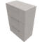 Armoire à dossiers suspendus SOLUS PLAY, 3 hauteurs de classeurs, l. 800 x P 440 x H 1122 mm, ceramic grey