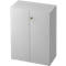 Armoire à dossiers TOPAS LINE, 3 hauteurs de classeurs, portes verrouillables, gris clair/gris clair