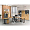 Armoire à double porte Profi 2.0, en bois, 3 compartiments en OH, L 800 x P 400 x H 1230 mm, Grandson chêne/graphite