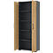 Armoire à double porte Profi 2.0, en bois, 5 compartiments en OH, L 800 x P 400 x H 2000 mm, chêne Grandson/graphite