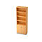 Armoire à étagères 6 HC, 2 HC en construction fermée, l. 800 x P 420 mm, coloris hêtre