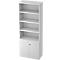 Armoire à étagères TOPAS LINE, 4 HC Étagère/2 HC Portes, blanc/blanc