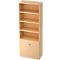 Armoire à étagères TOPAS LINE, 4 HC Étagère/2 HC Portes, érable/érable