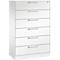 Armoire à fiches, 3 voies pour A5 horizontal, 6 tiroirs avec extension totale &amp; poignées en forme d'étrier, fermeture centrale, L 800 x P 435 x H 1298 mm, blanc/blanc
