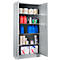 Armoire à matériel - acier - verrouillable - 5 HC - l. 800 x P 400 x H 1935 mm - 4 tablettes galvanisées - aluminium blanc/aluminium blanc - notre marque Schäfer Shop Select