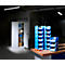 Armoire à matériel - acier - verrouillable - 5 HC - l. 950 x P 400 x H 1935 mm - 4 tablettes galvanisées - aluminium blanc/aluminium blanc - notre marque Schäfer Shop Select