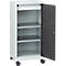 Armoire à outils à roulettes, porte à charnières, 2 étagères, 1 tiroir, L 500 x P 500 x H 1000 mm, verrouillable, gris clair/anthracite 