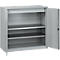 Armoire à outils, serrure de sécurité, 2 étagères &amp; 1 tiroir, L 1000 x P 500 x H 1000 mm, tôle d'acier, blanc alu/blanc alu
