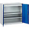 Armoire à outils, serrure de sécurité, 2 étagères &amp; 1 tiroir, L 1000 x P 500 x H 1000 mm, tôle d'acier, gris clair/bleu enzanium