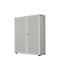 Armoire à portes battantes, 2 portes, surface acoustique, 1000 x 1930 mm, 5 HC, argent