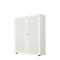 Armoire à portes battantes, 2 portes, surface acoustique, 1000 x 1930 mm, 5 HC, blanc