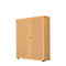 Armoire à portes battantes, 2 portes, surface acoustique, 1000 x 1930 mm, 5 HC, coloris hêtre