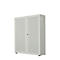 Armoire à portes battantes, 2 portes, surface acoustique, 1000 x 1930 mm, 5 HC, gris clair