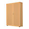 Armoire à portes battantes, 2 portes, surface acoustique, 1000 x 2300 mm, 6 HC, coloris hêtre