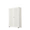 Armoire à portes battantes, 2 portes, surface acoustique, 800 x 1930 mm, 5 HC, blanc