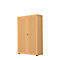 Armoire à portes battantes, 2 portes, surface acoustique, 800 x 1930 mm, 5 HC, coloris hêtre