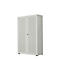 Armoire à portes battantes, 2 portes, surface acoustique, 800 x 1930 mm, 5 HC, gris clair