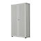 Armoire à portes battantes, 2 portes, surface acoustique, 800 x 2300 mm, 6 HC, argent