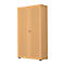 Armoire à portes battantes, 2 portes, surface acoustique, 800 x 2300 mm, 6 HC, coloris hêtre