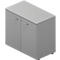 Armoire à portes battantes à poser ARLON-OFFICE, l. 800 x P 450 x H 730 mm, gris