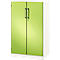 Armoire à portes battantes ASISTO C 3000, 3 hauteurs de classeurs, l. 800 mm, blanc/jaune-vert