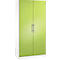 Armoire à portes battantes ASISTO C 3000, 5 hauteurs de classeur, l. 1000 mm, blanc/jaune-vert